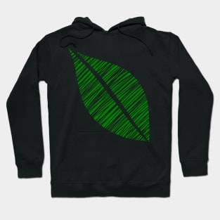 Green Leaf Minimal Modern Botanical Pattern Hoodie